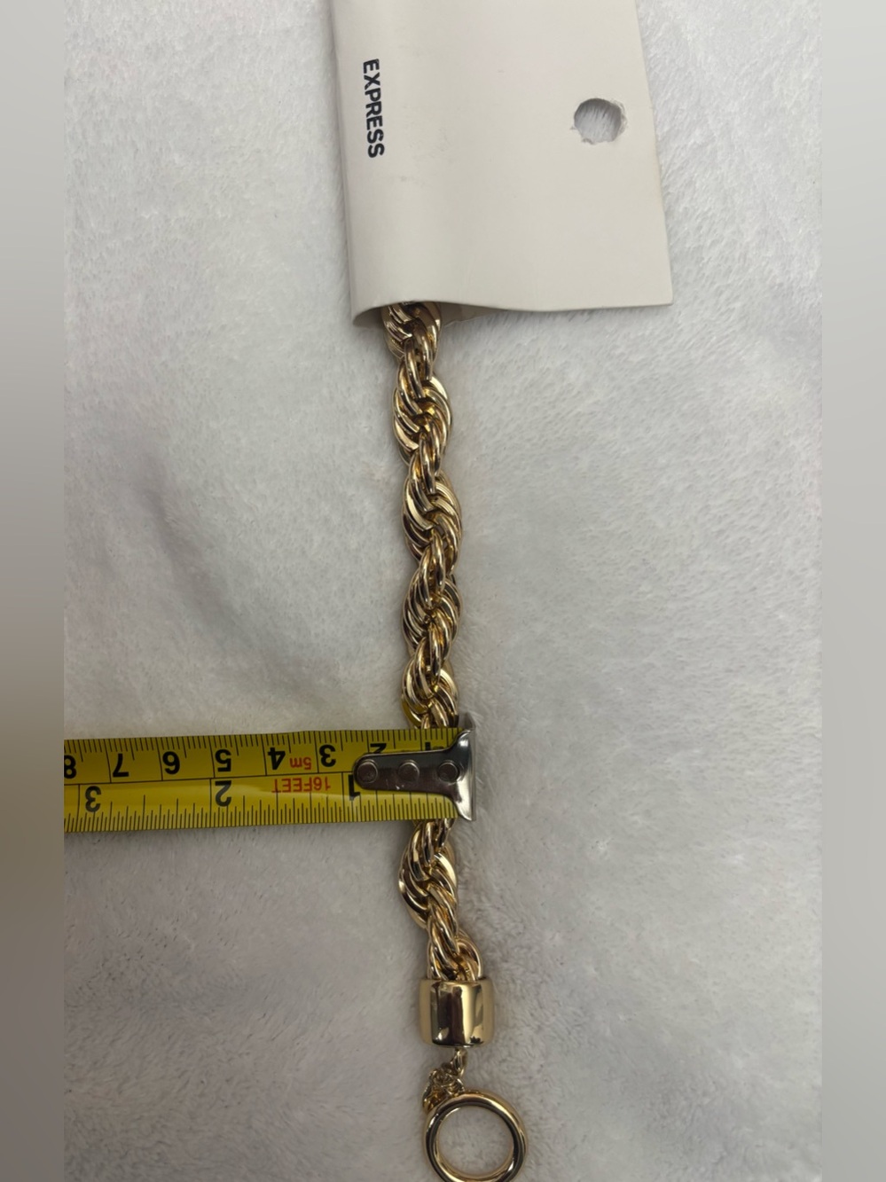Express Gold-Tone Twisted Rope Chain Necklace - Gold - Picture 8 of 8